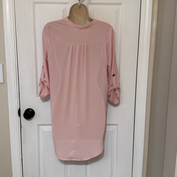Lush Blush Pink V-Neck Tunic Top Lightweight Size XS - Picture 4 of 6